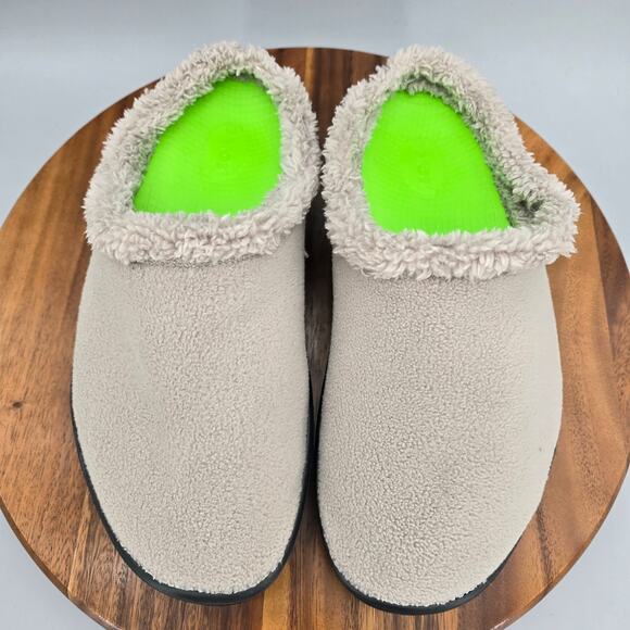 Oofos Oocoozie Shoes Mens 11 Beige Sherpa Slip On Comfort Sport Recovery Mules main image 3